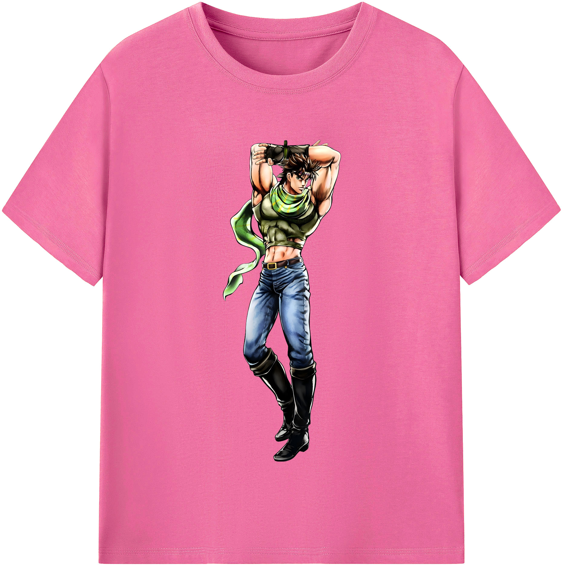 （画像用） ジョジョの奇妙な冒険 ジョセフ?ジョースター JoJo's Bizarre Adventure Joseph Joestar レディースカジュアルプリントTシャツ（綿100％）